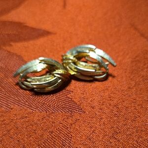 BSK Goldtone Clip Earrings
